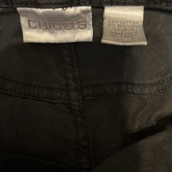 #43 CHICO’S pants velvet,black!,size 1.5 - Picture 3 of 8